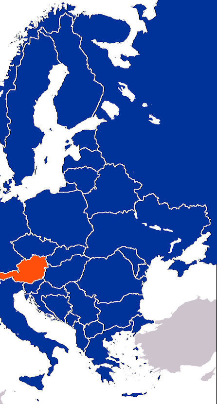 Europe Map Klein Austria 