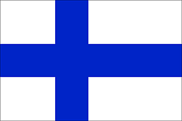 Bandera de Finlandia finlandés 75 mm 3" Suomi Calcomanía x2 